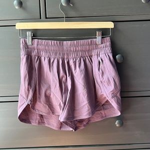 Lululemon Track That Shorts, Size 8, Mauve purple